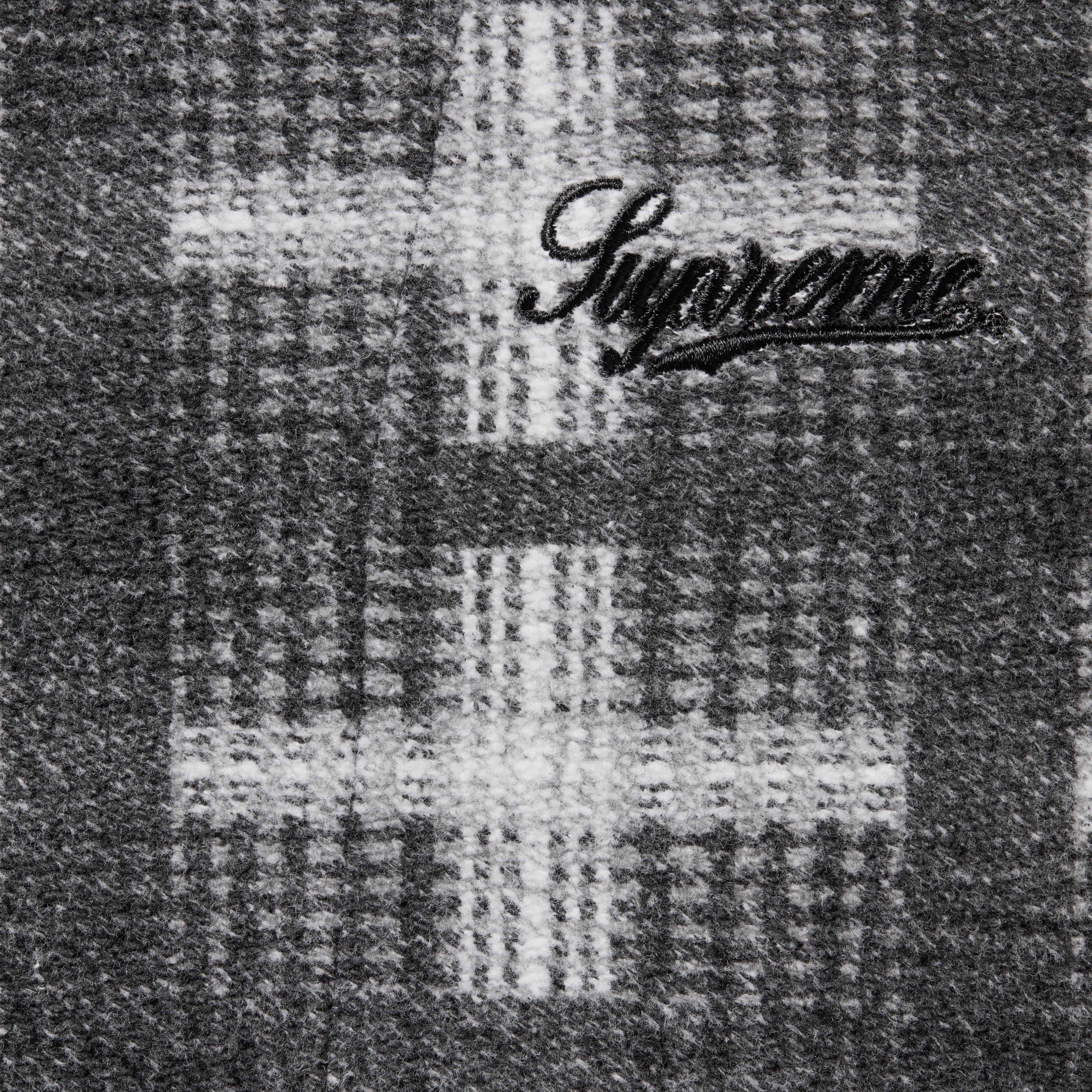 Hooded Plaid Knit Shirt view 2